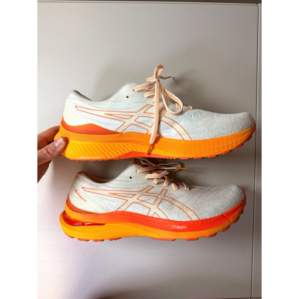 ASICS Gel-Kayano 29 Men's Size 12 White Nova Orange Running Shoes 1011B661